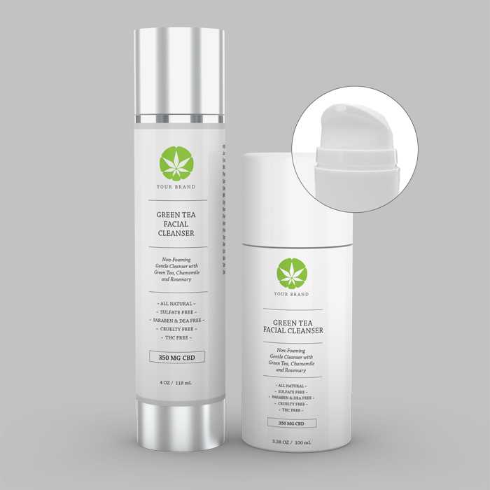 Wholesale CBD Infused Green Tea Facial Cleanser